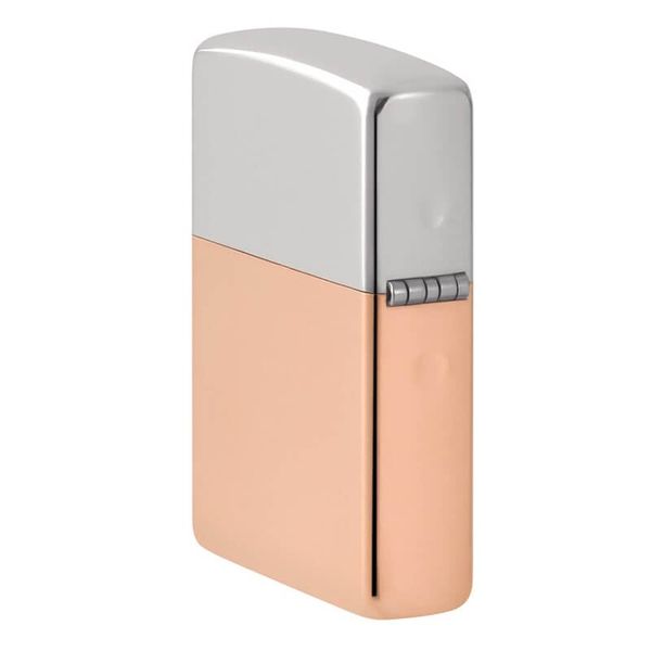 Zippo lưỡng kim bạc và Copper nguyên khối Z206