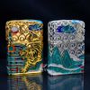 Zippo Bọc Lưới Mạ Vàng Chủ Đề Chúa Sơn Lâm Rời Núi ZN189