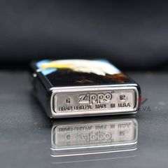 Zippo Mạ Chrome Bạc Bóng In Hình Chim Ưng Eagle Z99