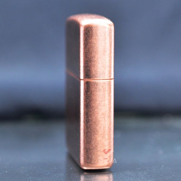 Zippo mạ đồng đỏ antique Copper Z204