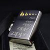 Zippo Mạ Satin Khắc Chuỗi Logo Và Ngọn Lửa Biểu Tượng ZK45