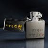 Zippo Mạ Satin Khắc Chuỗi Logo Và Ngọn Lửa Biểu Tượng ZK45