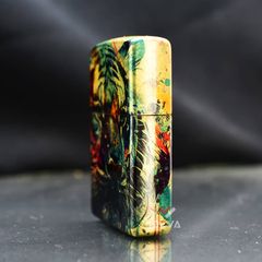 Zippo Tranh Sơn Dầu Chủ Đề Con Hổ Colorful Tiger Design Z164