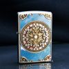 Zippo Khảm Trai Khắc 2 Mặt La Bàn Cổ ZN140