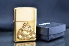 Zippo dán Emblem hình phật Di Lặc Z249