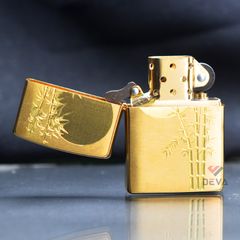 Zippo Mỹ Chính Hãng Khắc CNC Chủ Đề Trúc Dưới Trăng ZK97