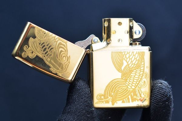 Bật lửa Zippo khắc CNC cá chép Z167