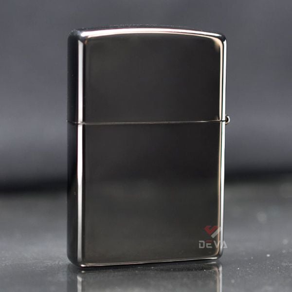 Zippo Mỹ chính hãng mạ Chrome đen bóng Black Ice ZT14