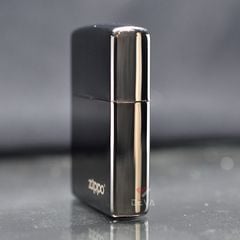 Zippo Mỹ chính hãng mạ Chrome đen bóng Black Ice ZT14