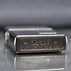 Zippo Mỹ chính hãng mạ Chrome đen bóng Black Ice ZT14