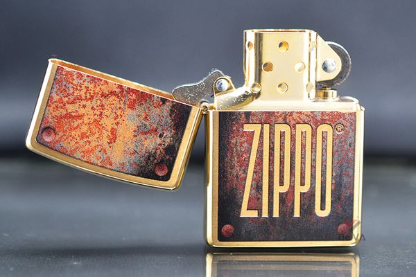 Zippo Mỹ chính hãng chủ đề mô phỏng Rusty Plate Design Z280