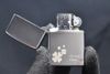 Bật lửa zippo Satin mỹ chính hãng cỏ 4 lá bạc Z61