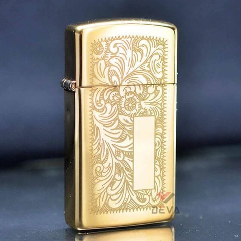 Zippo Mỹ chính hãng Slim hoa văn Venetian Z156