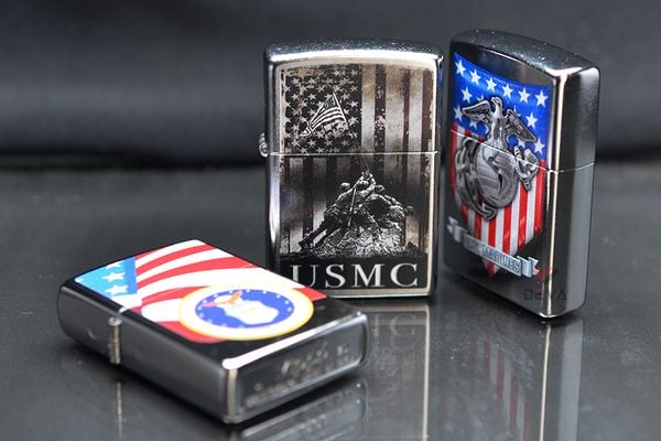 Zippo chính hãng sơn chủ đề Thuỷ Quân Hoa Kỳ USMC Z390