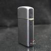 Zippo Slim Sơn Đen Mờ In Logo Hãng ZT15