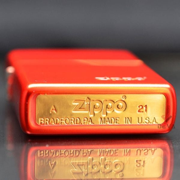 Zippo Mỹ chính hãng sơn tĩnh điện màu đỏ Anodized Red ZT16