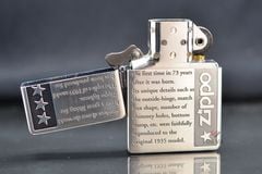 Zippo tái bản 1935 mạ bạc chữ nổi Z213
