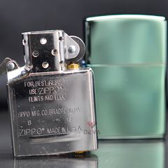 Zippo Mỹ xanh bóng chameleon ZT50