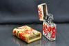 Zippo Bọc Lưới Vàng Ốp Chủ Đề Múa Lân ZN377