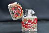 Zippo Bọc Lưới Vàng Ốp Chủ Đề Múa Lân ZN377