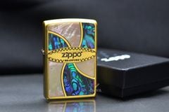 Zippo Vòng Xoáy Khảm Trai ZN381