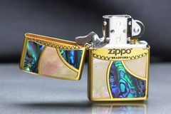 Zippo Vòng Xoáy Khảm Trai ZN381