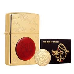 Zippo năm con rồng 2024 châu á bản giới hạn Z114