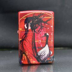 Zippo Hộp Mica Sơn Chủ Đề Hoạt Hình Cô Gái Mặc Hán Phục ZN124