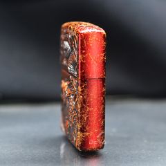 Zippo Ốp Emblem Khắc Nổi Hình Rồng Cầm Châu ZN225