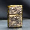 Zippo Ốp Emblem Khắc Nổi Hình Rồng Cầm Châu ZN225