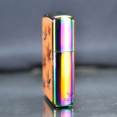 Zippo ốp gỗ Gụ khắc lá Phong woodchuck leaves Z279