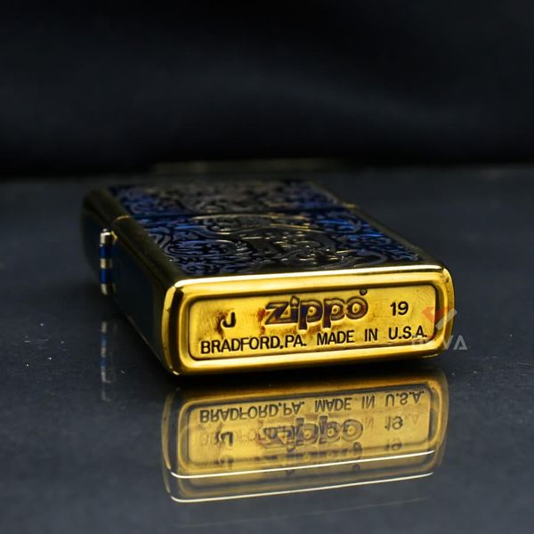 Zippo Đồng Cháy Khắc Nổi Hoa Văn Camel Chìm ZN304