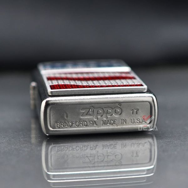 Zippo Emblem Quốc Kỳ Mỹ Diamond Plate Flag Z122