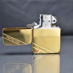 Zippo replica 1941 mạ vàng sọc chéo bản giới hạn ZN294