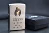 Zippo Satin khắc biểu tượng ngọn lửa ZK06