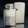 Zippo Slim Vân Trơn Xước Màu Bạc Z154