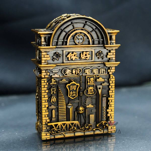 Zippo Ốp Vỏ Dày Chủ Đề Ma Đô Thành Phố Thượng Hải ZN332