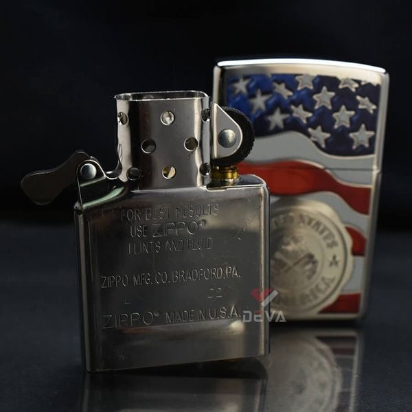 Zippo Sơn Con Tem Cờ Mỹ America Stamp On Flag Z146