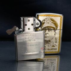Zippo Armor Khắc Con Tem In Tướng Mỹ Douglas MacArthur ZN164