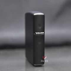 Zippo sơn đen ốp Emblem đầu trâu thổ dân ZN306