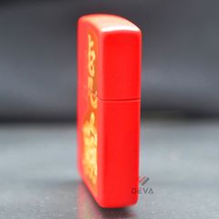 Zippo Sơn Đỏ Khắc Hình Hổ Nhâm Dần 2022 Z12