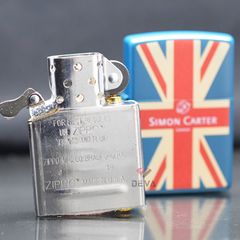 Zippo sơn lá cờ Anh Quốc in logo hãng Simon Carter ZN326