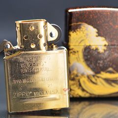 Zippo Sơn Mài Chủ Đề Bức Tranh Sóng Lừng Ở Kanagawa ZN367