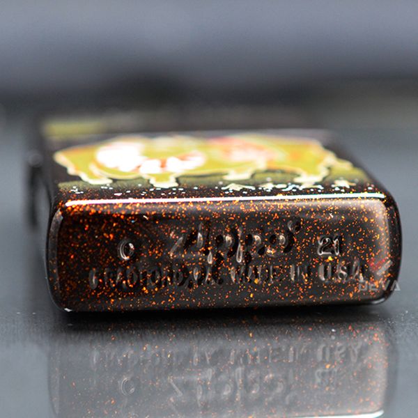 Zippo Sơn Mài In Chủ Đề Trâu Vàng ZN368