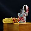 Zippo Bọc Lưới Mạ Vàng Hổ Múa Lân Sư Rồng ZN150