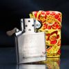 Zippo Bọc Lưới Mạ Vàng Hổ Múa Lân Sư Rồng ZN150
