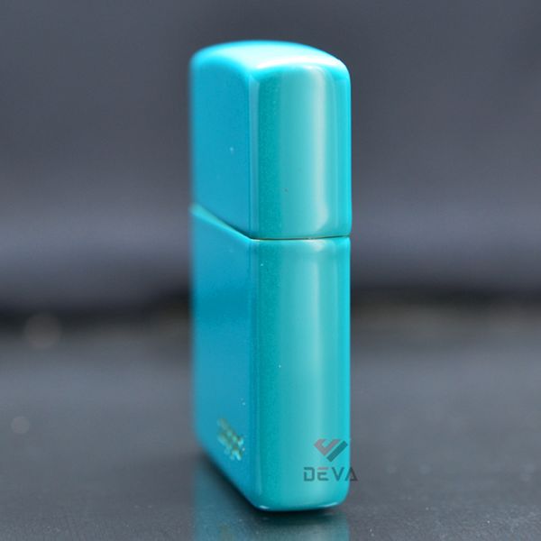 Zippo Sơn Màu Ngọc Lam In Logo Zippo Flat Turquoise ZT18