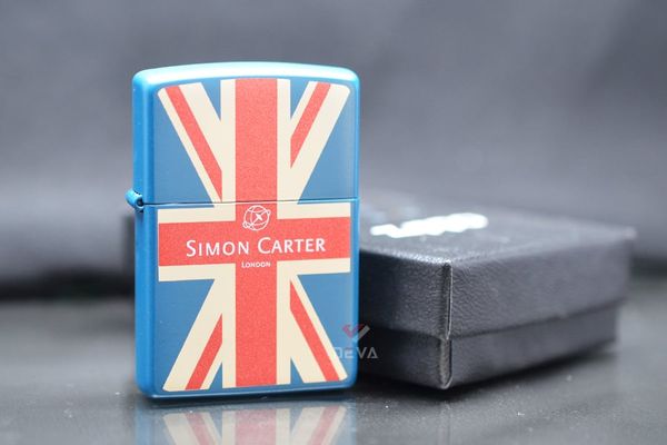 Zippo sơn lá cờ Anh Quốc in logo hãng Simon Carter ZN326