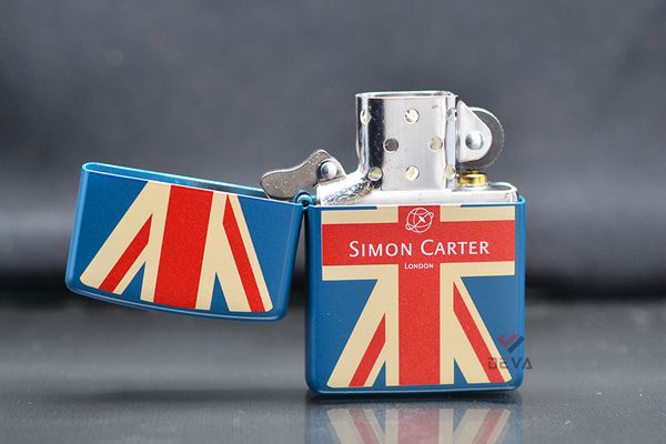 Zippo sơn lá cờ Anh Quốc in logo hãng Simon Carter ZN326