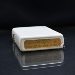 Zippo Sơn Trắng Nắp In Logo Z256
